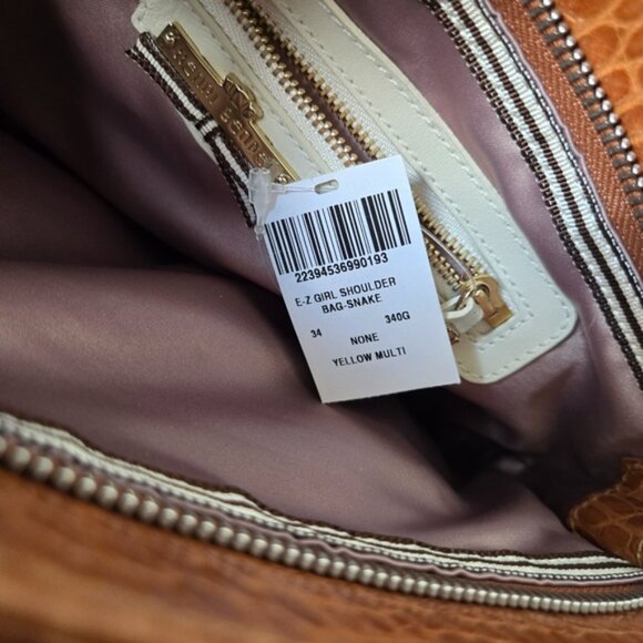 Henri Bendel Snake Yellow Multi E-Z Girl Shoulder Bag - Picture 13 of 13